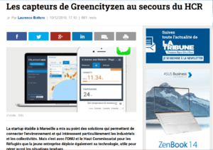 Article de la Tribune PACA sur la startup Marseillaise Greencityzen